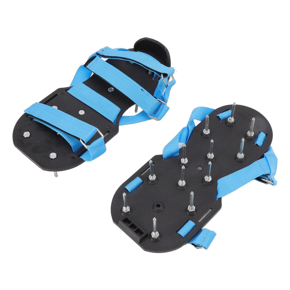 Lawn Aerator Shoes Garden Scarifier Shoes Soil Aeration Spike Shoes for Patio Yard Grassland Blue