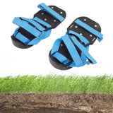 Lawn Aerator Shoes Garden Scarifier Shoes Soil Aeration Spike Shoes for Patio Yard Grassland Blue