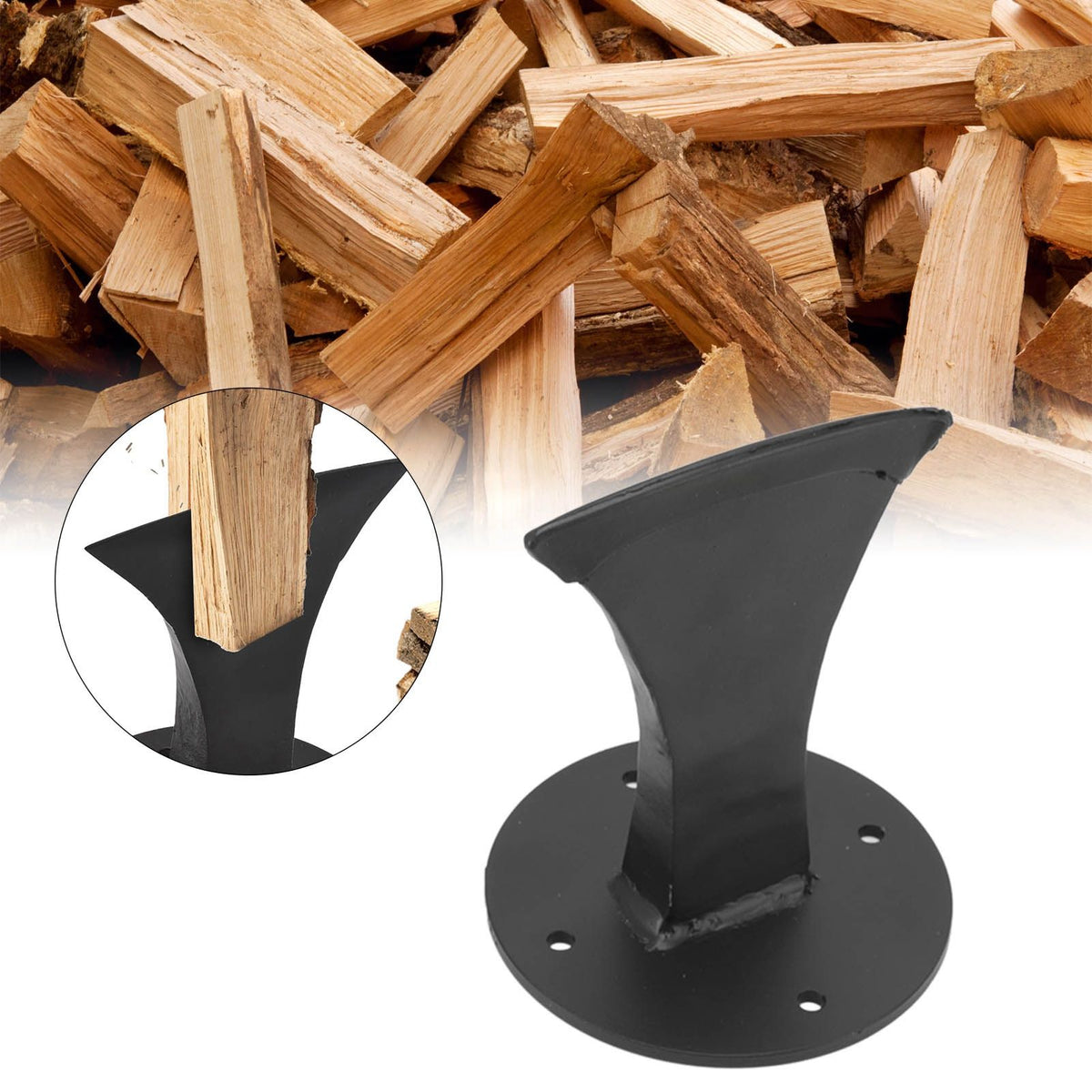 Wood Splitter Wedge Heavy Duty Firewood Kindling Splitter Small Manual Log Splitter for Small Fireplace Wood Stove
