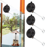 3 Pcs Bird Feeder Wall Hanger Window Suction Cup with Hanger Hook for Wind Chimes Plant