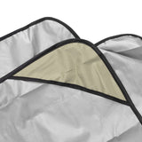 Outdoor Swing Canopy Garden Courtyard Waterproof Rocking Chair Dust Top Cover 210D Silver Coated Oxford Cloth Balcony Swing Canopy Beige - Extra Image