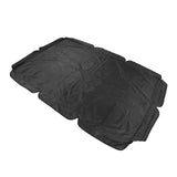 Outdoor Swing Canopy Garden Courtyard Waterproof Rocking Chair Dust Top Cover 210D Silver Coated Oxford Cloth Balcony Swing Canopy Black - Top-Down View