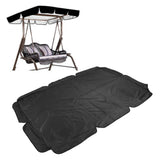 Outdoor Swing Canopy Garden Courtyard Waterproof Rocking Chair Dust Top Cover 210D Silver Coated Oxford Cloth Balcony Swing Canopy Black