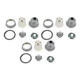 3PCS E27 Interface Lamp Socket Waterproof Thermal Insulation Small Tee Ceramic Light Holder