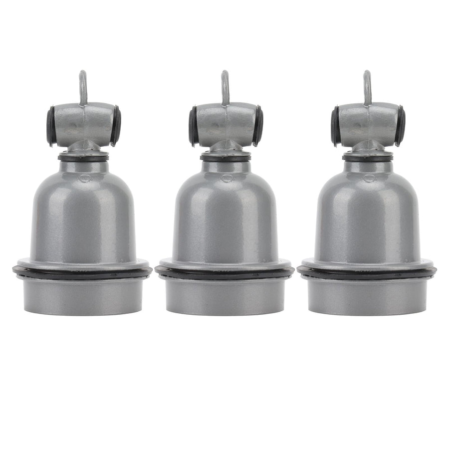 3PCS E27 Interface Lamp Socket Waterproof Thermal Insulation Small Tee Ceramic Light Holder