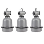 3PCS E27 Interface Lamp Socket Waterproof Thermal Insulation Small Tee Ceramic Light Holder