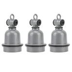 3PCS E27 Interface Lamp Socket Waterproof Thermal Insulation Small Tee Ceramic Light Holder