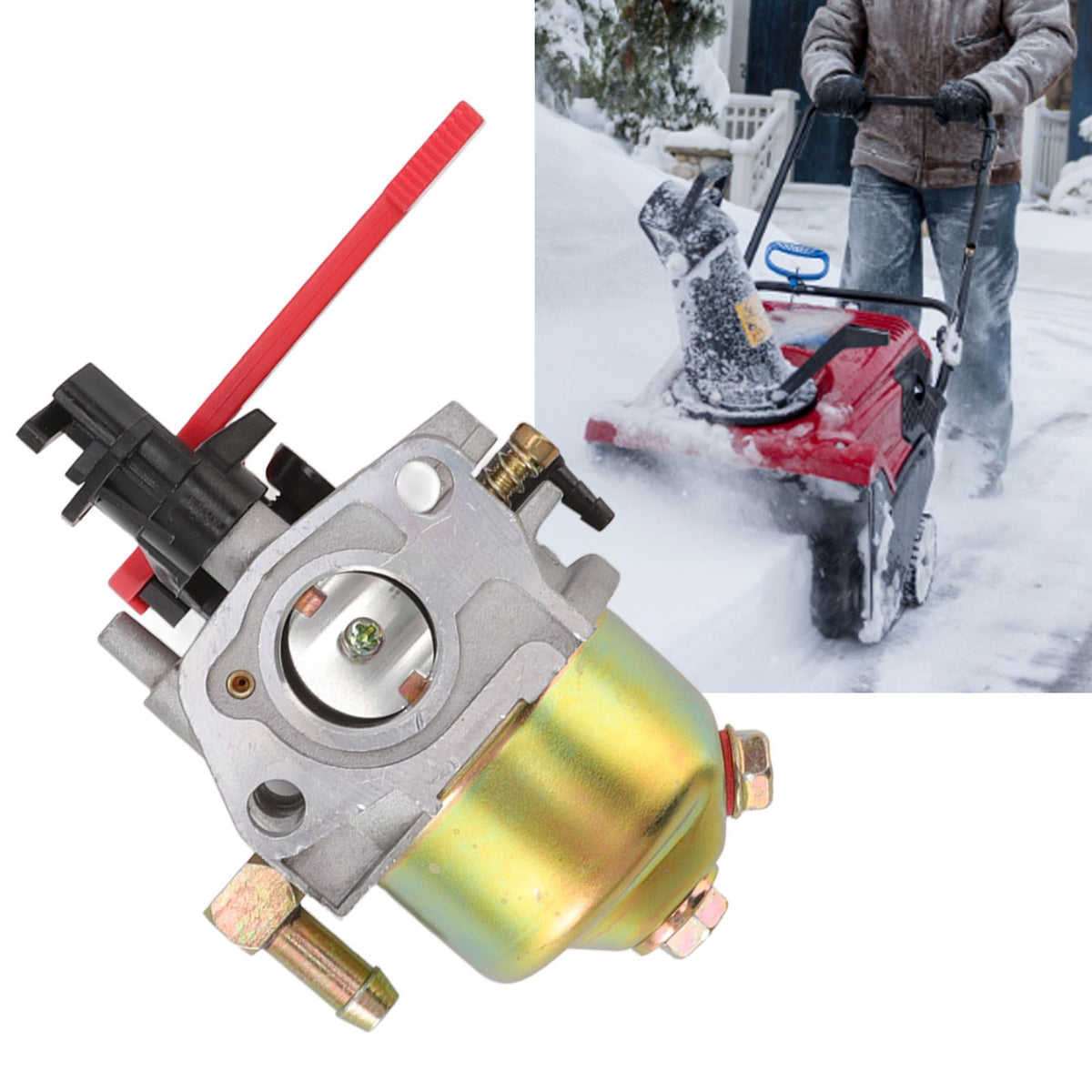 Snow Blower Carburetor with Tube for Troy Bilt 751 12011 951 12704B A 520 860 265 JU HY 165J A135 751 12098
