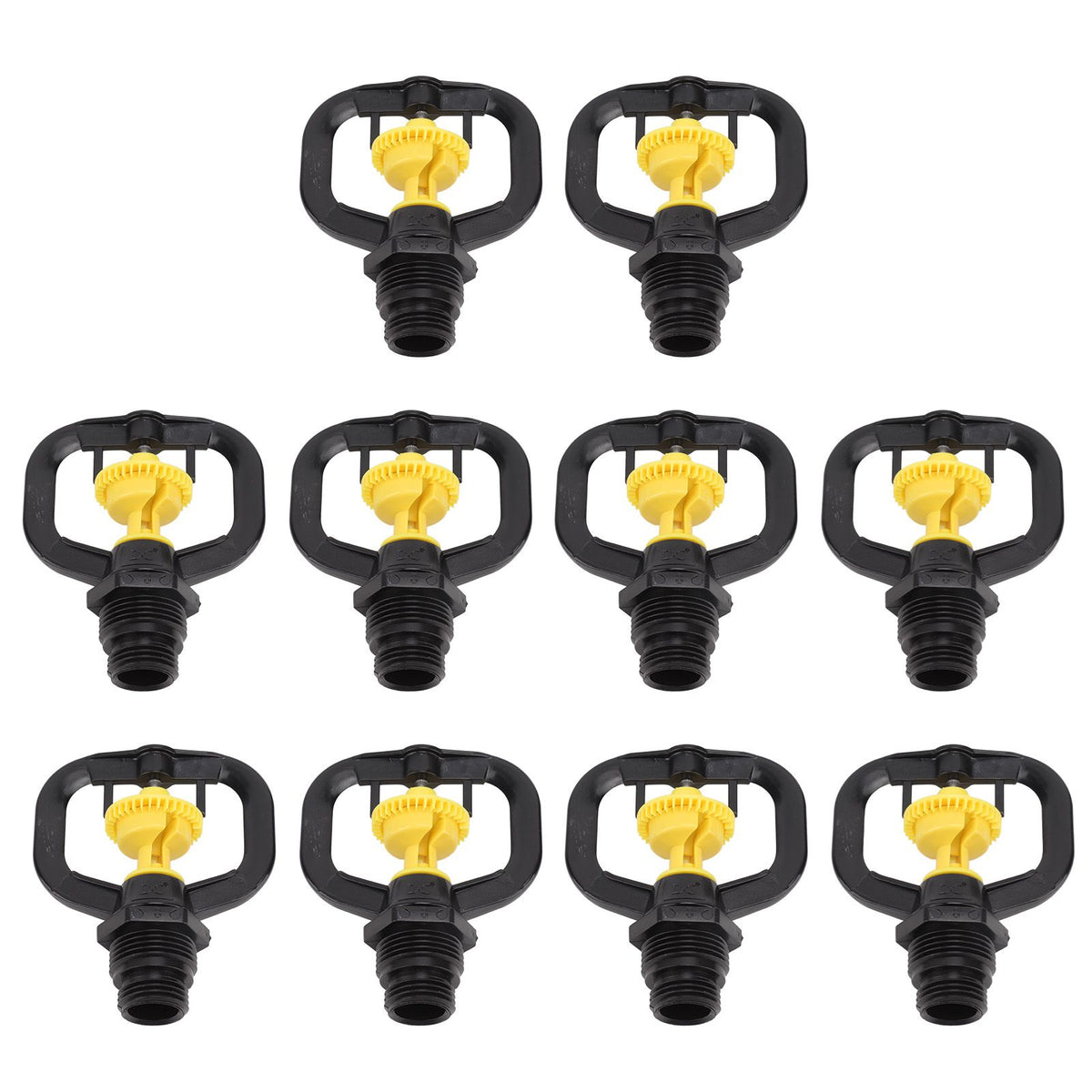 10PCS Refraction Micro Nozzle Butterfly Rotating Sprinkler Garden Irrigation Rotating Misting Nozzle G1/2 G3/4 Male Thread