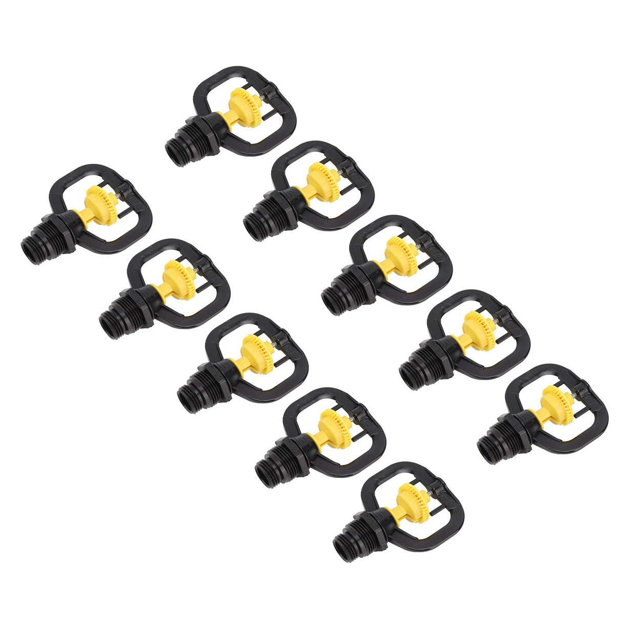 10PCS Refraction Micro Nozzle Butterfly Rotating Sprinkler Garden Irrigation Rotating Misting Nozzle G1/2 G3/4 Male Thread
