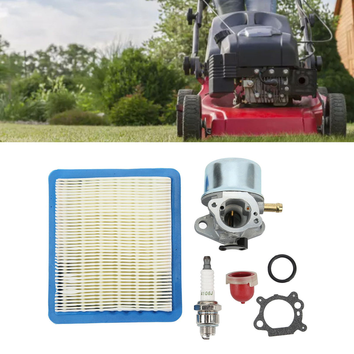 Aluminum Lawn Mower Carburetor with Spark Plug Gasekt Air Filter for 12G882 12G887 12H702 12H707 12H712 12H802 12H805