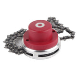 Weeder Chain Head Trimmer Chain Head Replacement Garden Lawn Mower Accessories Red Double Gaskets 65Mn - Front View