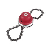 Weeder Chain Head Trimmer Chain Head Replacement Garden Lawn Mower Accessories Red Double Gaskets 65Mn - Side View