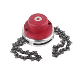 Weeder Chain Head Trimmer Chain Head Replacement Garden Lawn Mower Accessories Red Double Gaskets 65Mn - Top-Down View
