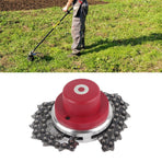 Weeder Chain Head Trimmer Chain Head Replacement Garden Lawn Mower Accessories Red Double Gaskets 65Mn