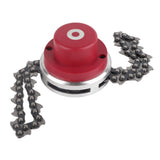 Weeder Chain Head Trimmer Chain Head Replacement Garden Lawn Mower Accessories Red Double Gaskets 65Mn - Close-Up Angle