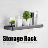 30cm Bathroom Shelf Space Aluminum Wall Mounted Hollow Storage Rack Basket Organizer(SingleLayer )