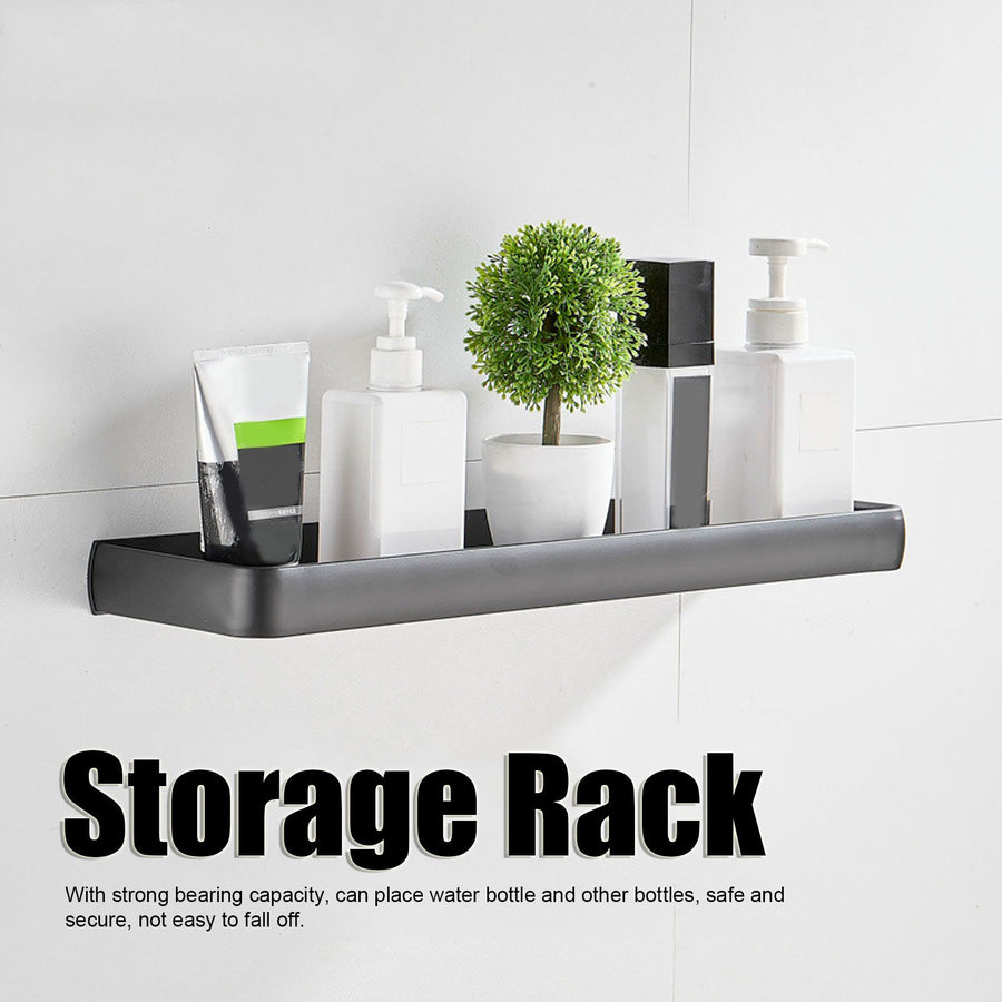 30cm Bathroom Shelf Space Aluminum Wall Mounted Hollow Storage Rack Basket Organizer(SingleLayer )