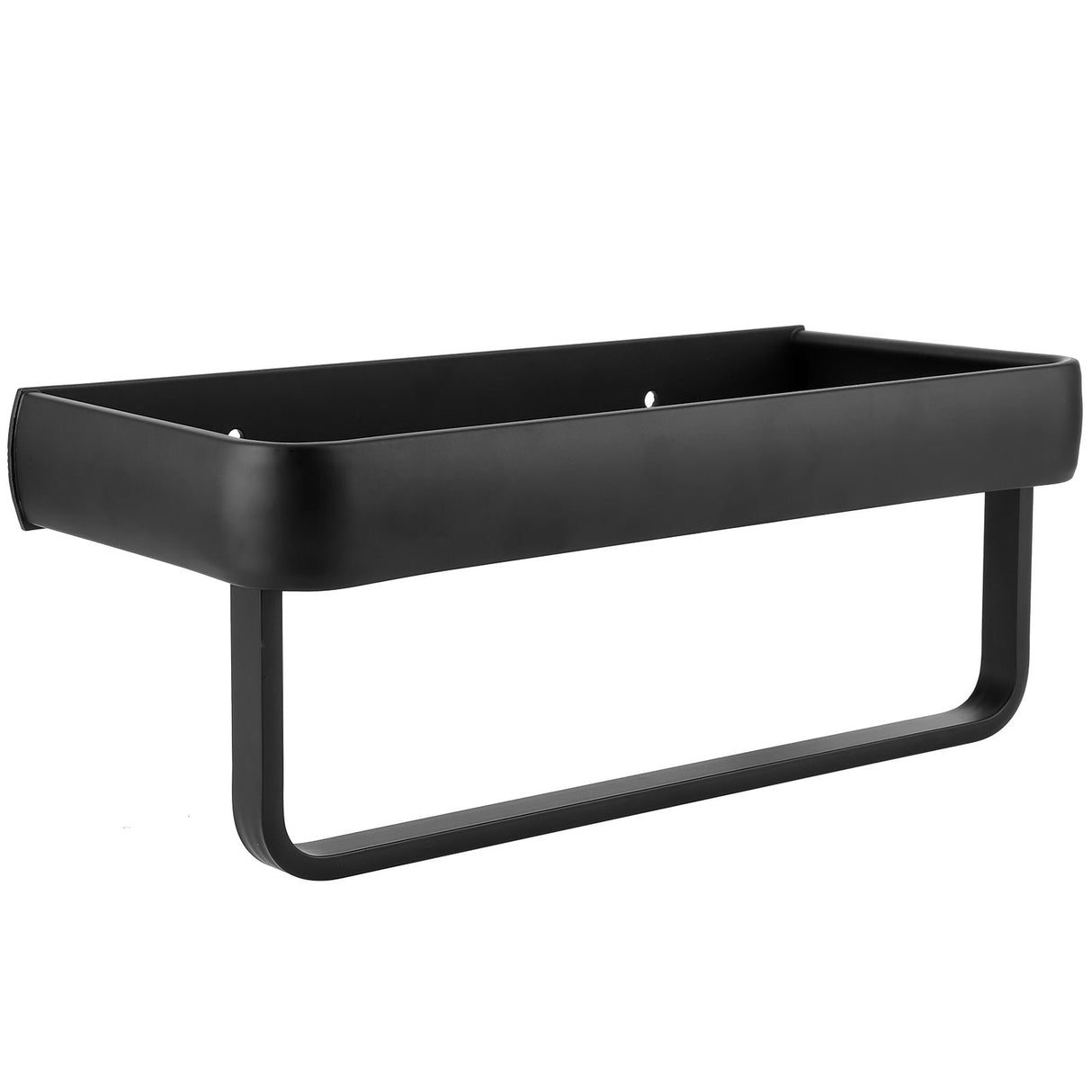 30cm Bathroom Shelf Space Aluminum Wall Mounted Hollow Storage Rack Basket Organizer(SingleLayer with Rod )