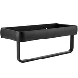 30cm Bathroom Shelf Space Aluminum Wall Mounted Hollow Storage Rack Basket Organizer(SingleLayer with Rod )
