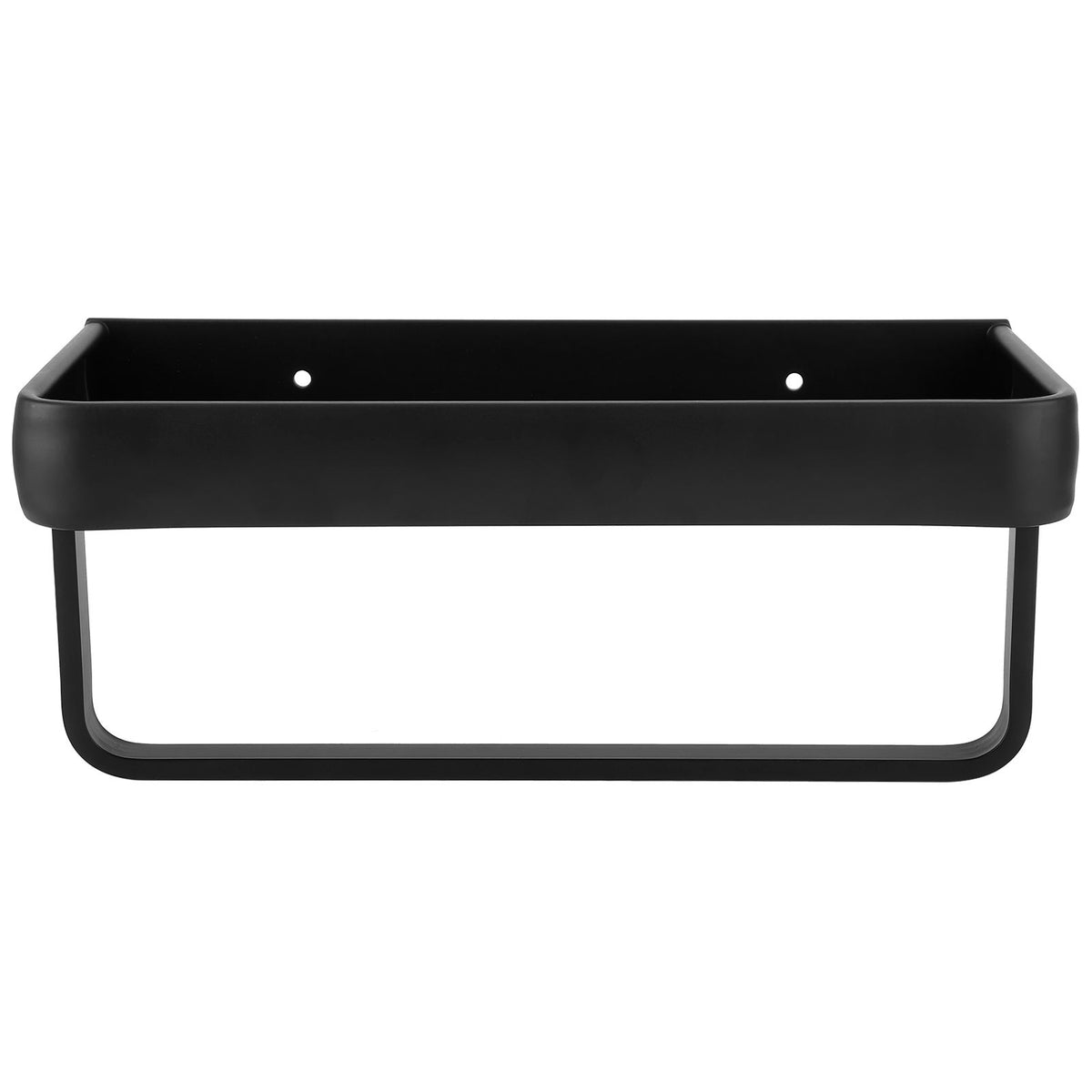 30cm Bathroom Shelf Space Aluminum Wall Mounted Hollow Storage Rack Basket Organizer(SingleLayer with Rod )