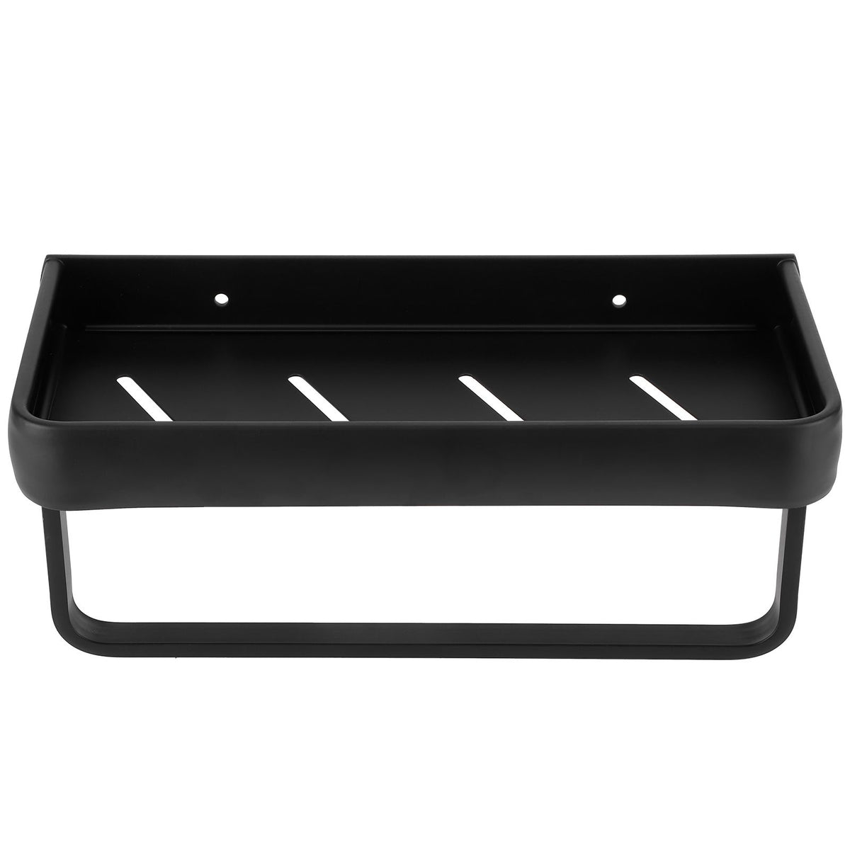 30cm Bathroom Shelf Space Aluminum Wall Mounted Hollow Storage Rack Basket Organizer(SingleLayer with Rod )