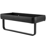 30cm Bathroom Shelf Space Aluminum Wall Mounted Hollow Storage Rack Basket Organizer(SingleLayer with Rod )