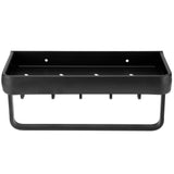 30cm Bathroom Shelf Space Aluminum Wall Mounted Hollow Storage Rack Basket Organizer(SingleLayer with Rod and 5 Hooks ) - Side View