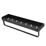 50cm Multifunctional Wall Mounted Kitchen Shelving Bathroom Storage Rack Bottle Holder(SingleLayer with Bar ) - Top-Down View