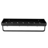 50cm Multifunctional Wall Mounted Kitchen Shelving Bathroom Storage Rack Bottle Holder(SingleLayer with Bar and 5 Hook ) - Top-Down View