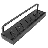 50cm Multifunctional Wall Mounted Kitchen Shelving Bathroom Storage Rack Bottle Holder(SingleLayer with Bar and 5 Hook ) - Close-Up Angle