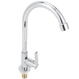 G1/2 Sink Faucet 360 Degree Rotating Stainless Steel Cold Water Tap Kitchen Bathroom Supply - Top-Down View