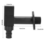 G1/2 Square Water Faucet Full Copper Single Cold Faucet Washing Machine Tap Hardware Fitttings