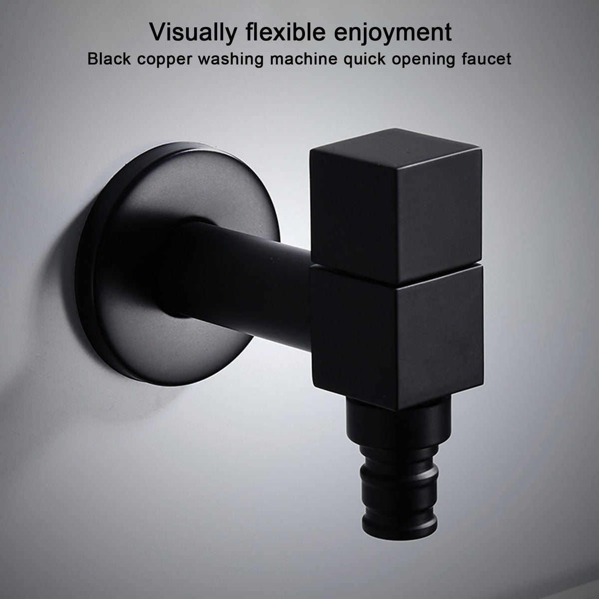G1/2 Square Water Faucet Full Copper Single Cold Faucet Washing Machine Tap Hardware Fitttings