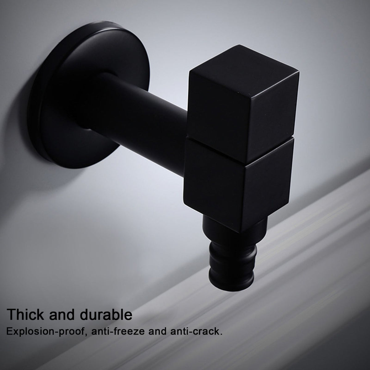 G1/2 Square Water Faucet Full Copper Single Cold Faucet Washing Machine Tap Hardware Fitttings