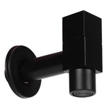 G1/2 Black Mop Sink Faucet Balcony Single Cold Water Gravity Casting Tap Hardware Accessories - 45-Degree Angle