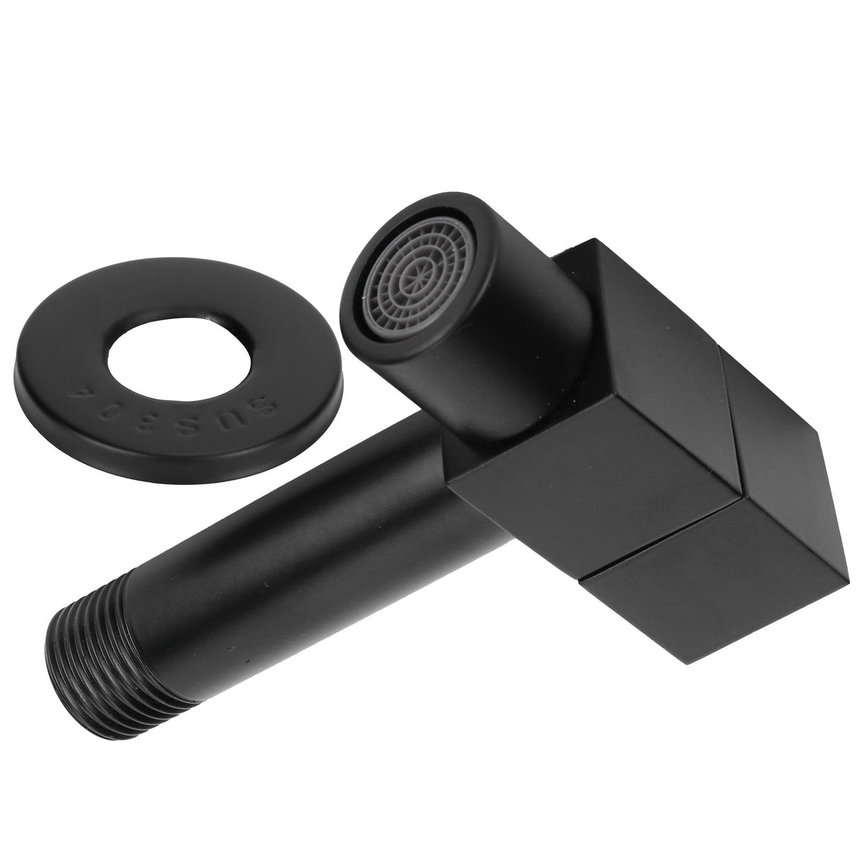 G1/2 Black Mop Sink Faucet Balcony Single Cold Water Gravity Casting Tap Hardware Accessories