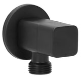 G1/2 Angle Valve Mixer Water Stop Valve Bathroom Toilet Washbasin Accessory Black - Side View