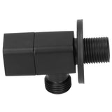 G1/2 Angle Valve Mixer Water Stop Valve Bathroom Toilet Washbasin Accessory Black - Close-Up Angle