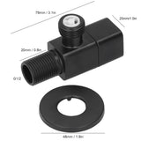 G1/2 Angle Valve Mixer Water Stop Valve Bathroom Toilet Washbasin Accessory Black