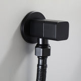 G1/2 Angle Valve Mixer Water Stop Valve Bathroom Toilet Washbasin Accessory Black