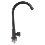 G1/2 Faucet 90 Degree Rotating Single Cold Matte Black Water Tap for Kitchen Sink Basin