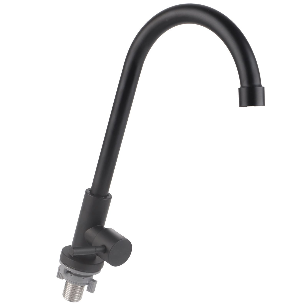G1/2 Faucet 90 Degree Rotating Single Cold Matte Black Water Tap for Kitchen Sink Basin