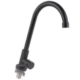 G1/2 Faucet 90 Degree Rotating Single Cold Matte Black Water Tap for Kitchen Sink Basin