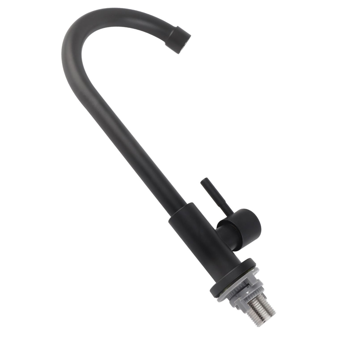 G1/2 Faucet 90 Degree Rotating Single Cold Matte Black Water Tap for Kitchen Sink Basin