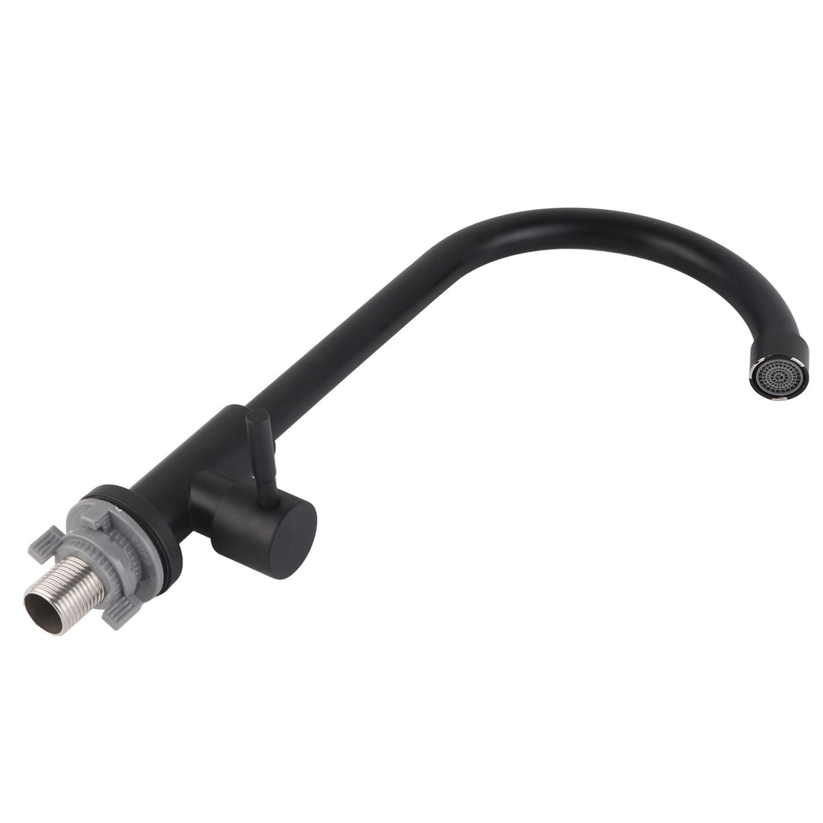 G1/2 Faucet 90 Degree Rotating Single Cold Matte Black Water Tap for Kitchen Sink Basin