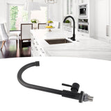 G1/2 Faucet 90 Degree Rotating Single Cold Matte Black Water Tap for Kitchen Sink Basin - Extra Image