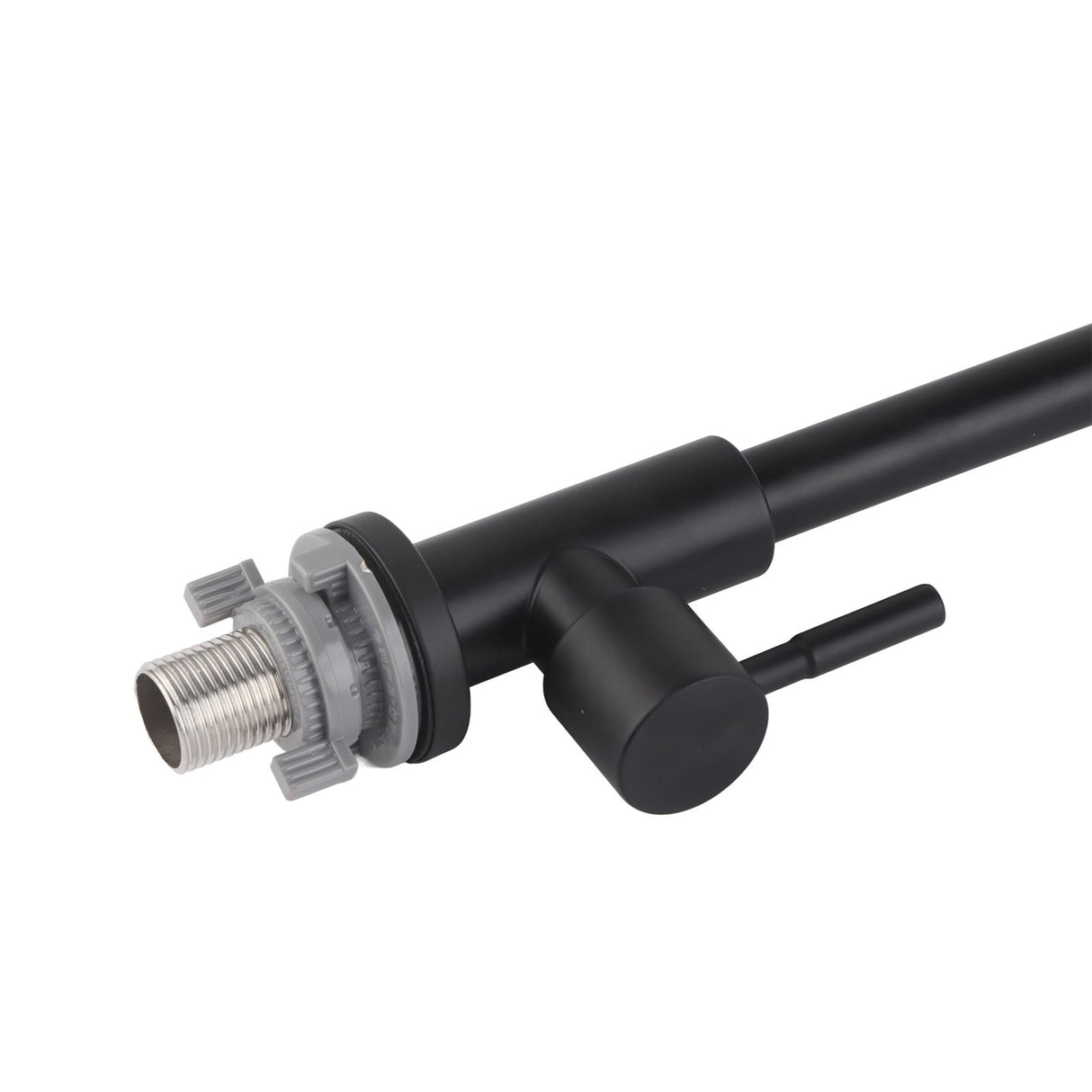 G1/2 Faucet 90 Degree Rotating Single Cold Matte Black Water Tap for Kitchen Sink Basin