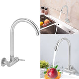 G1/2 Sink Faucet Wall-in 360 Degree Rotating Water Tap Single Handle for Kitchen Bar Bathroom - Extra Image