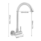 G1/2 Sink Faucet Wall-in 360 Degree Rotating Water Tap Single Handle for Kitchen Bar Bathroom - Extra Image